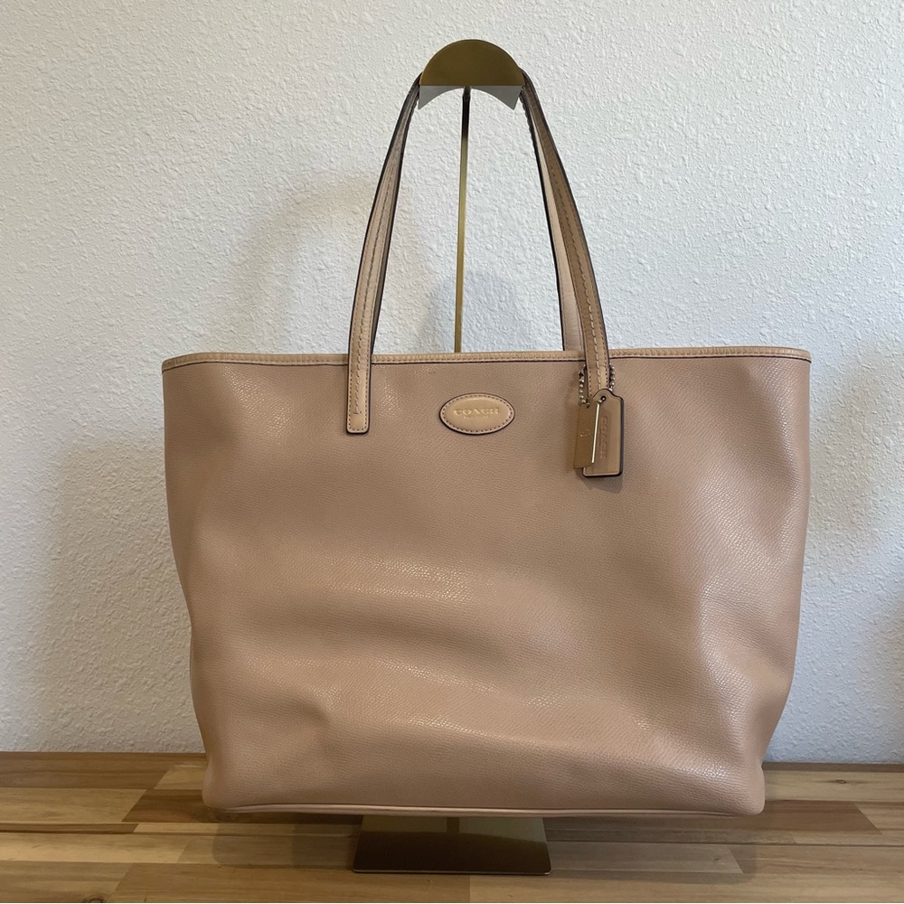 Coach Beige Nude Leather Park Metro Tote